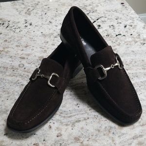 New Calvin Klein brown suede laofer